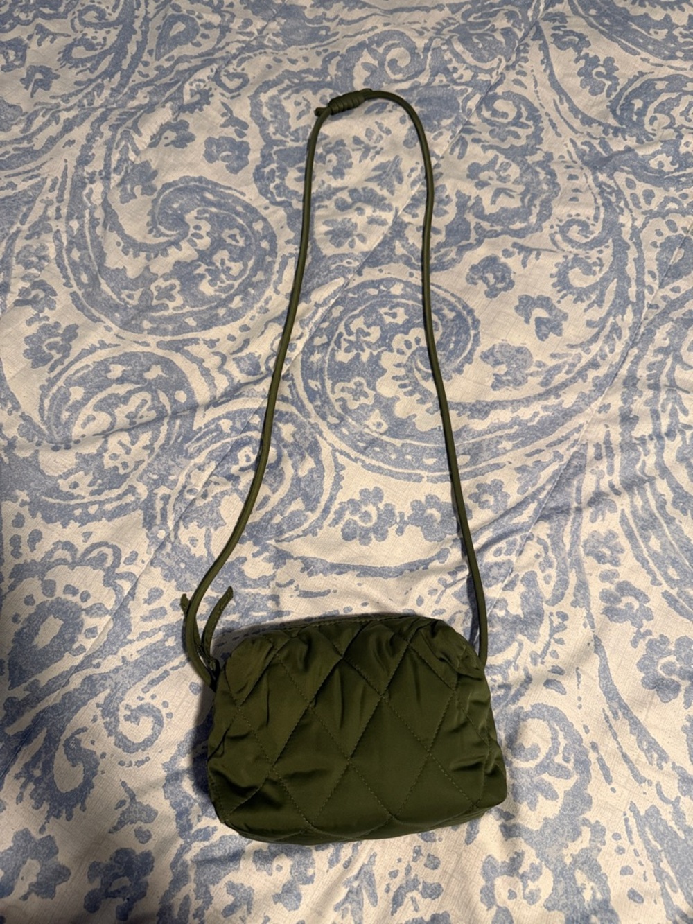 Vera Bradley Quilted Olive Crossbody Bag